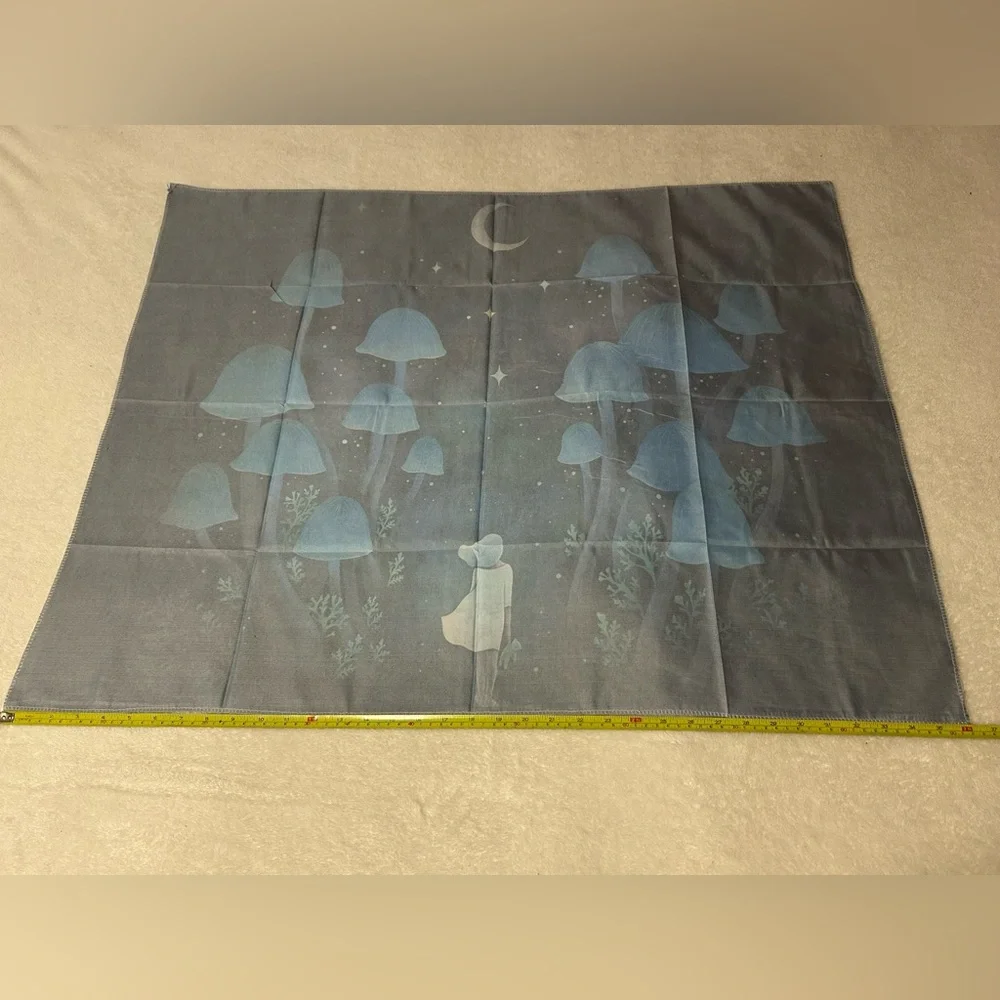 New girl mushrooms night scene sky tippy her dorm home decor gift moon starts